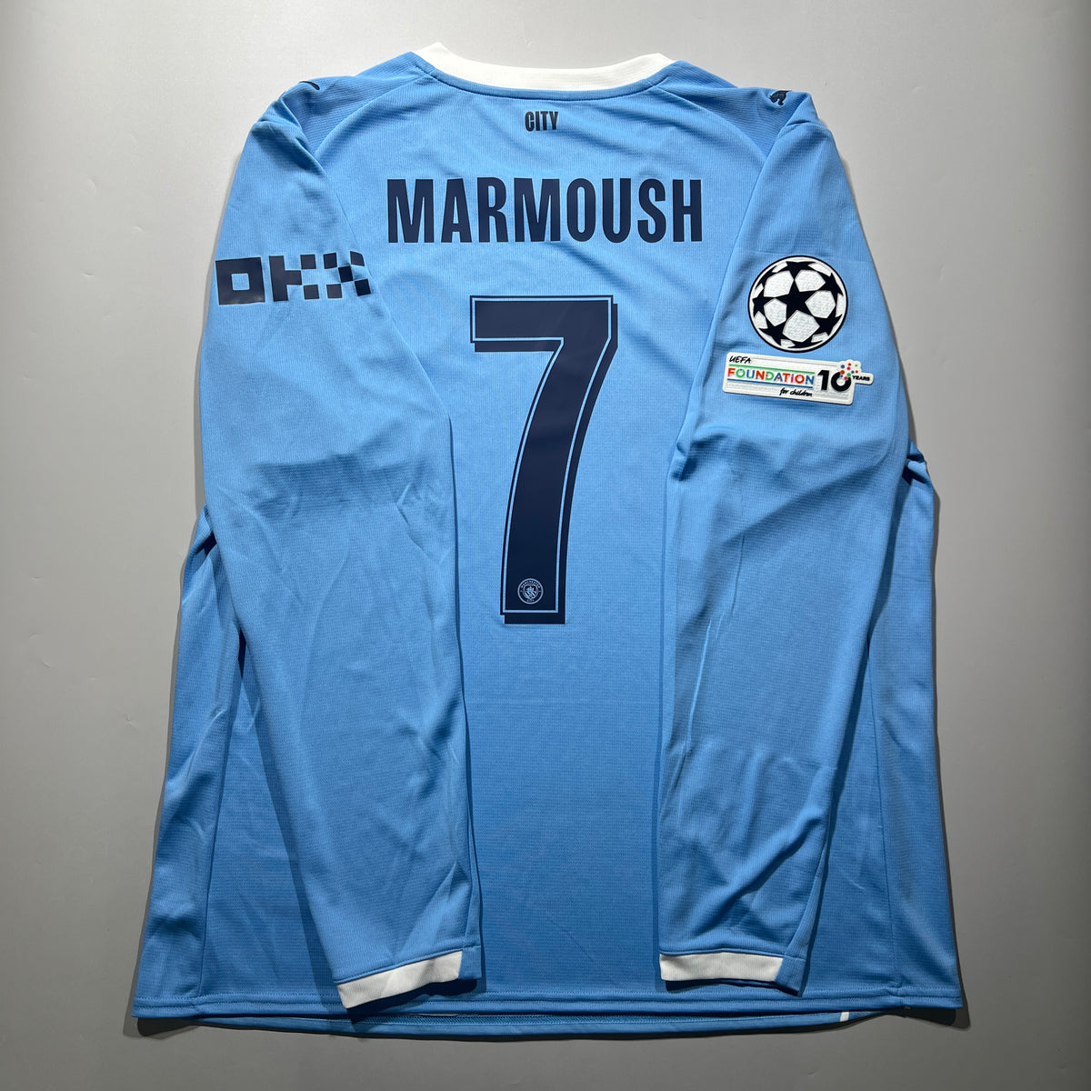 Official #7 Marmoush 25/26 Manchester City Home Stadium Long Sleeve Shirt UCL Puma 780339_01