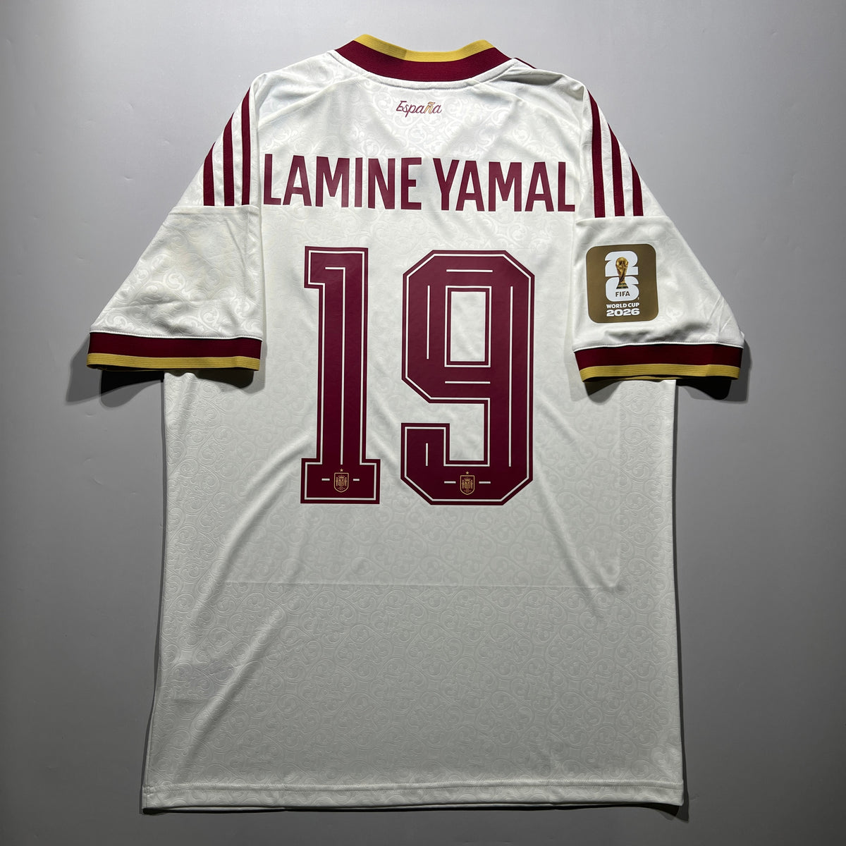 Official #19 Lamine Yamal 2026 Spain Away Stadium Shirt  World Cup vs France Adidas JN4397