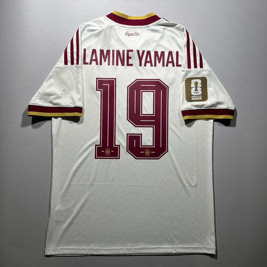 Official #19 Lamine Yamal 2026 Spain Away Stadium Shirt  World Cup vs France Adidas JN4397