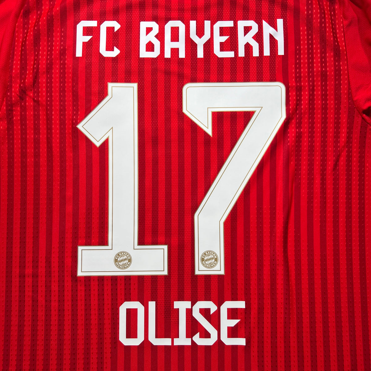 Official #17 Olise 26/27 FC Bayern Munich Home Authentic Long Sleeve Shirt Bundesliga Adidas KE8584