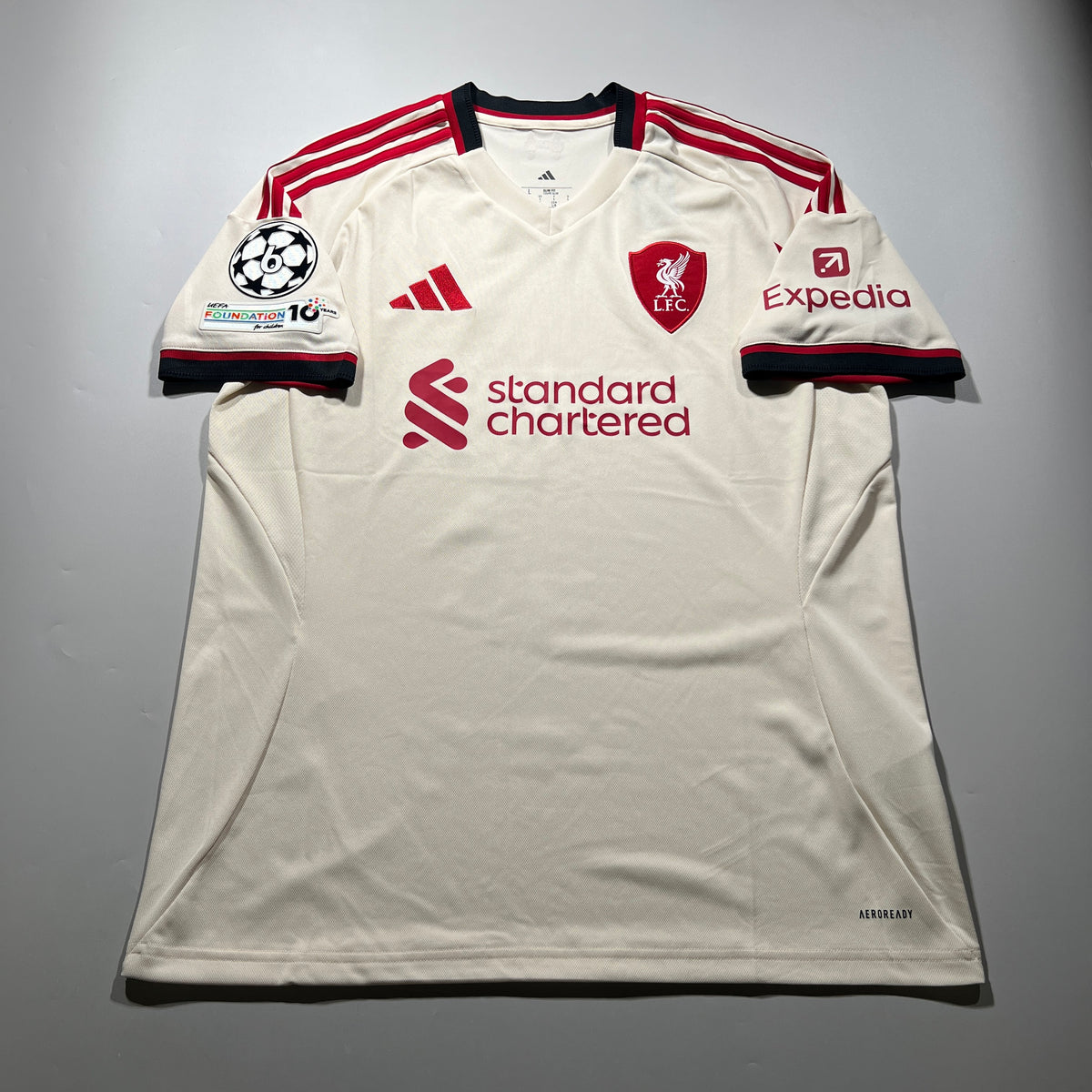 Official #3 Endo 25/26 Liverpool FC Away Stadium Shirt UCL EU Edition Adidas JV6487