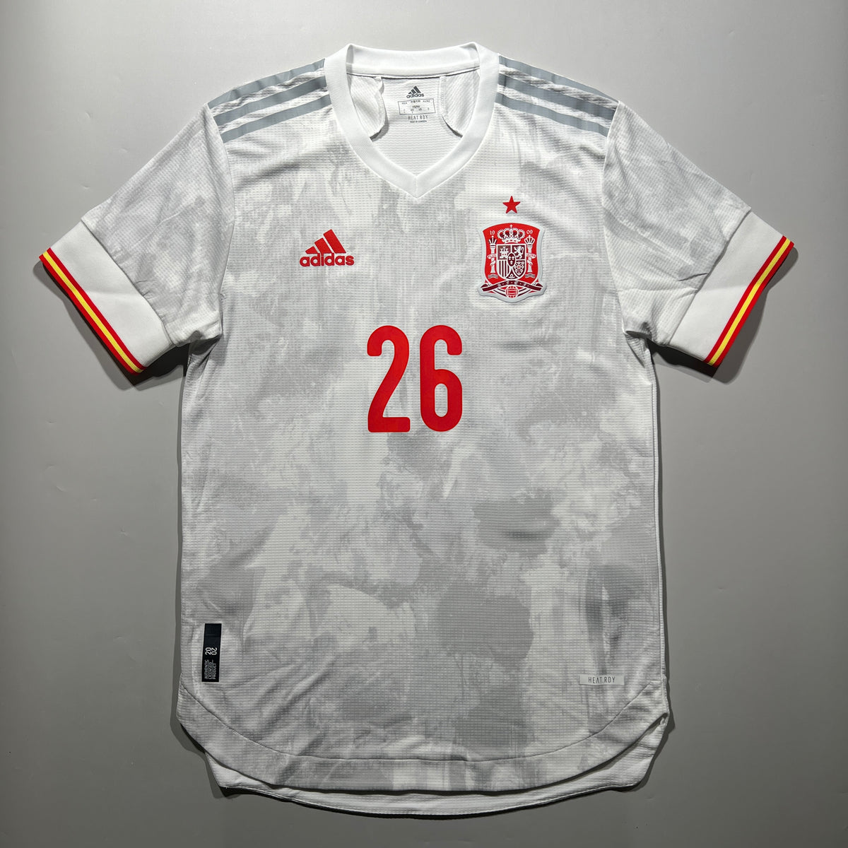 Official #26 Pedri 2021 Spain Away Authentic Shirt EURO2020 Adidas FI6239