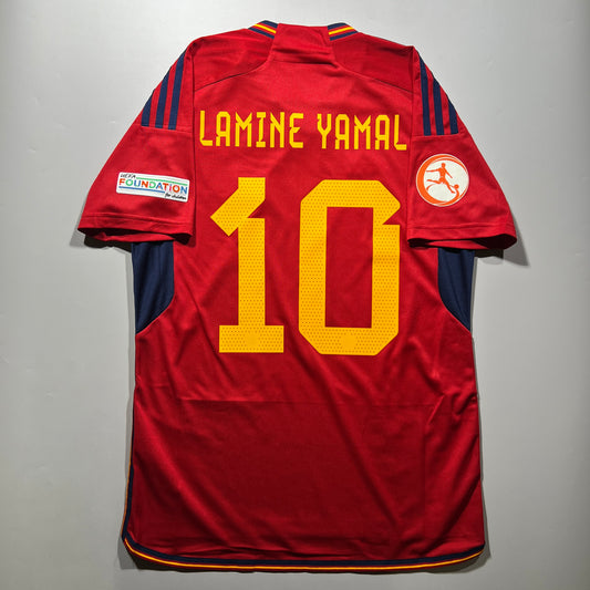 Official #10 Lamine Yamal 2022 Spain Home Stadium Shirt U17 EURO EU Edition Adidas HL1970