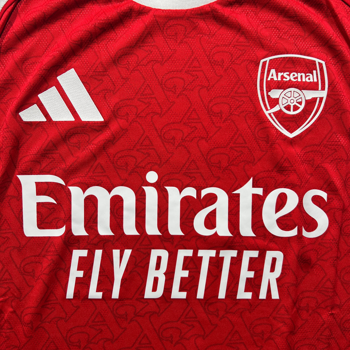 Official #29 Havertz 25/26 Arsenal Home Authentic Long Sleeve Shirt UCL Final EU Edition Adidas JJ1833