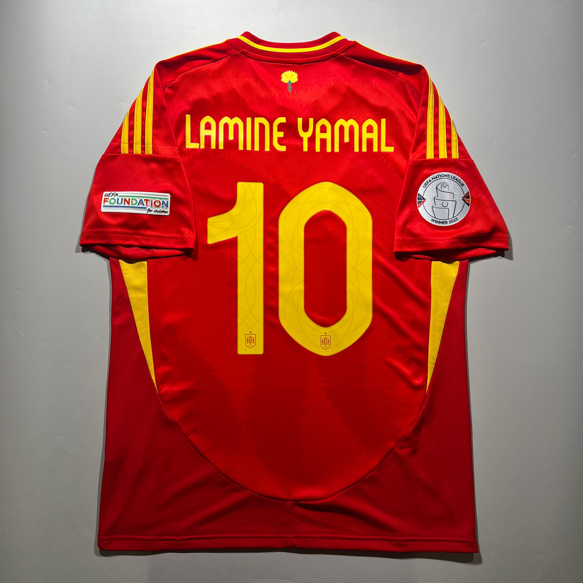 Official #10 Lamine Yamal 2024 Spain Home Stadium Shirt UEFA Nations League Adidas IP9331