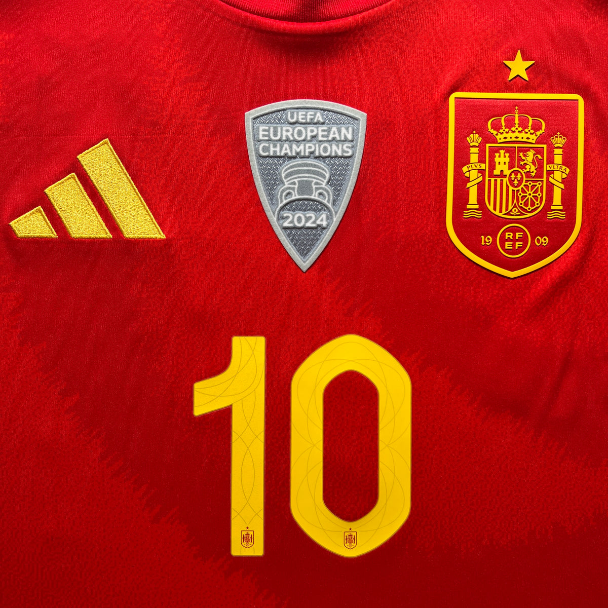 Official #10 Lamine Yamal 2024 Spain Home Stadium Shirt UEFA Nations League Adidas IP9331