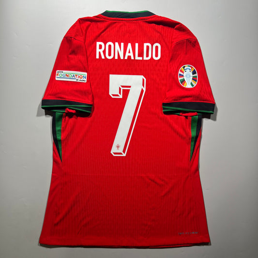 Official #7 Ronaldo 2024 Portugal Home Player Issue Shirt EURO 2024 Nike FJ1182-657