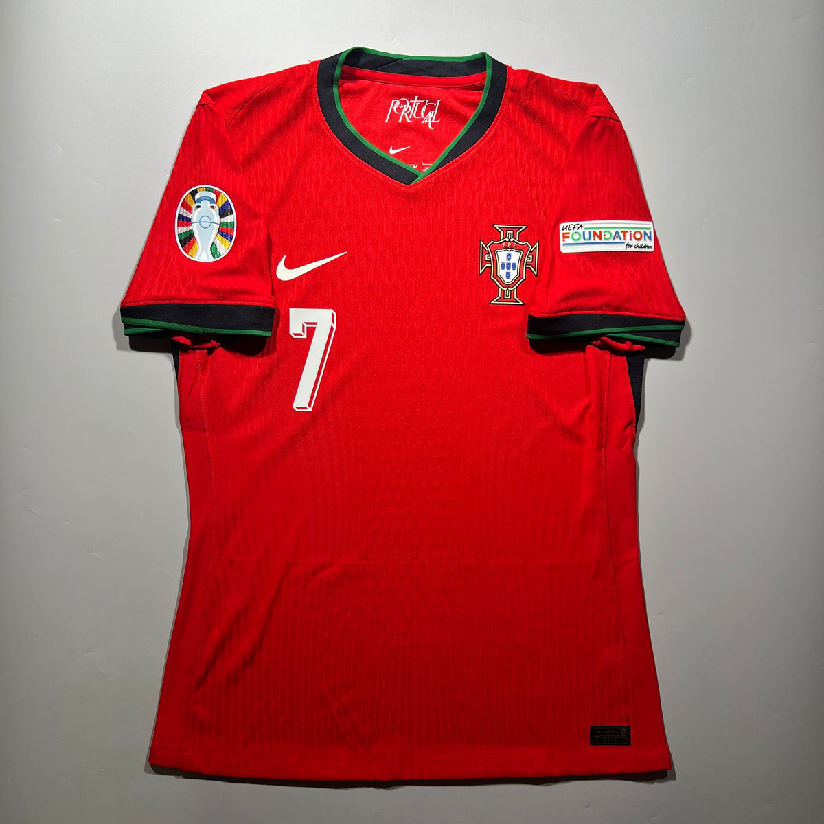 Official #7 Ronaldo 2024 Portugal Home Player Issue Shirt EURO 2024 Nike FJ1182-657