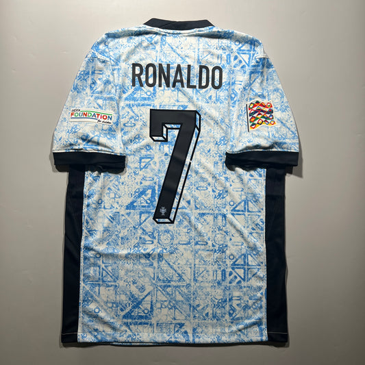Official #7 Ronaldo 2024 Portugal Away Stadium Shirt UEFA Nations League Nike FJ4274-133