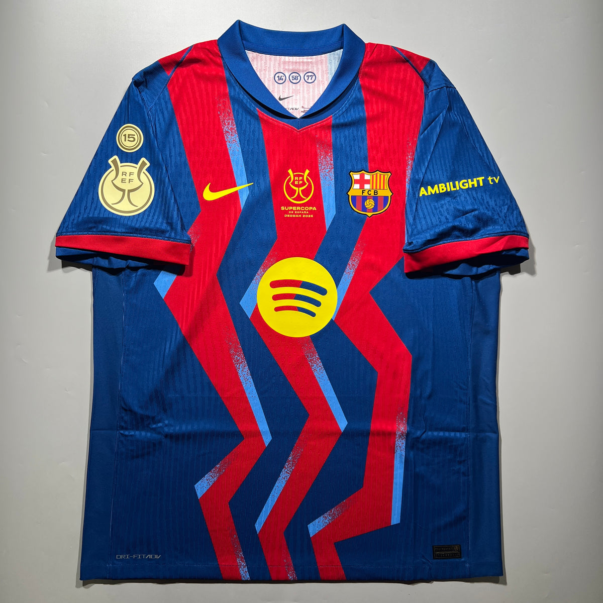 Official #9 Lewandowski 25/26 FC Barcelona 4th Authentic Shirt Supercopa Nike FZ1311-432