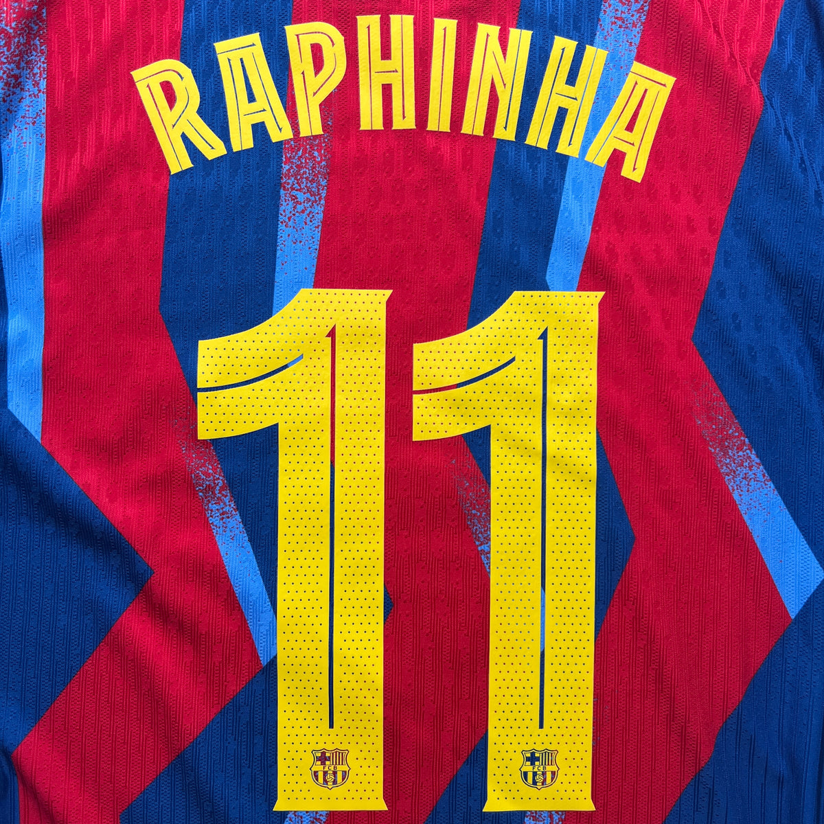 Official #11 Raphinha 25/26 FC Barcelona 4th Authentic Shirt Supercopa Nike FZ1311-432