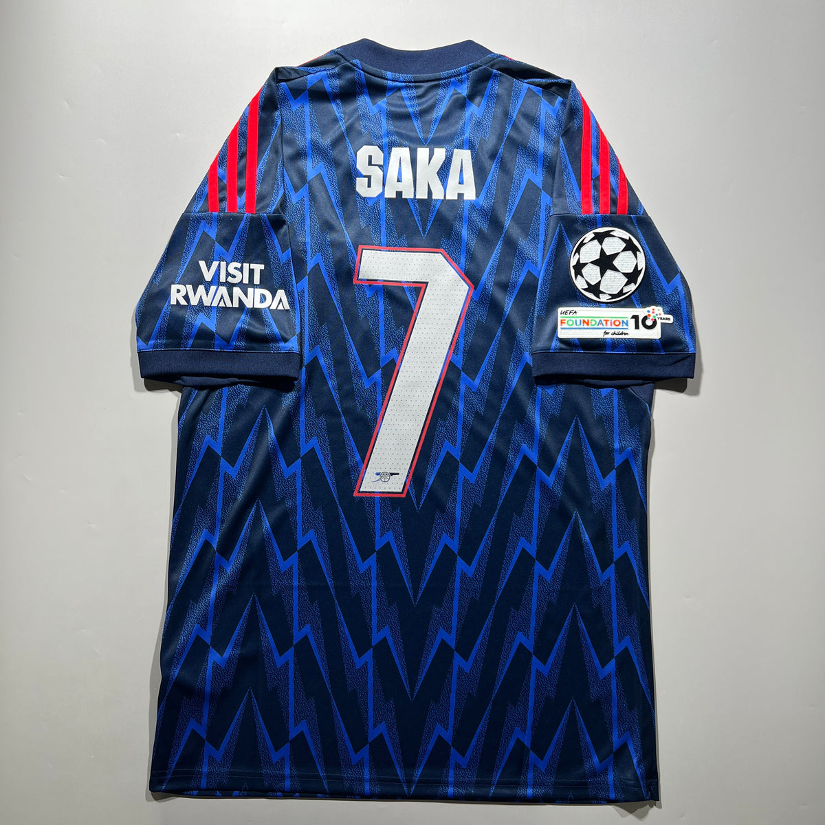 Official #7 Saka 25/26 Arsenal Away Stadium Shirt UCL Adidas KSJ33