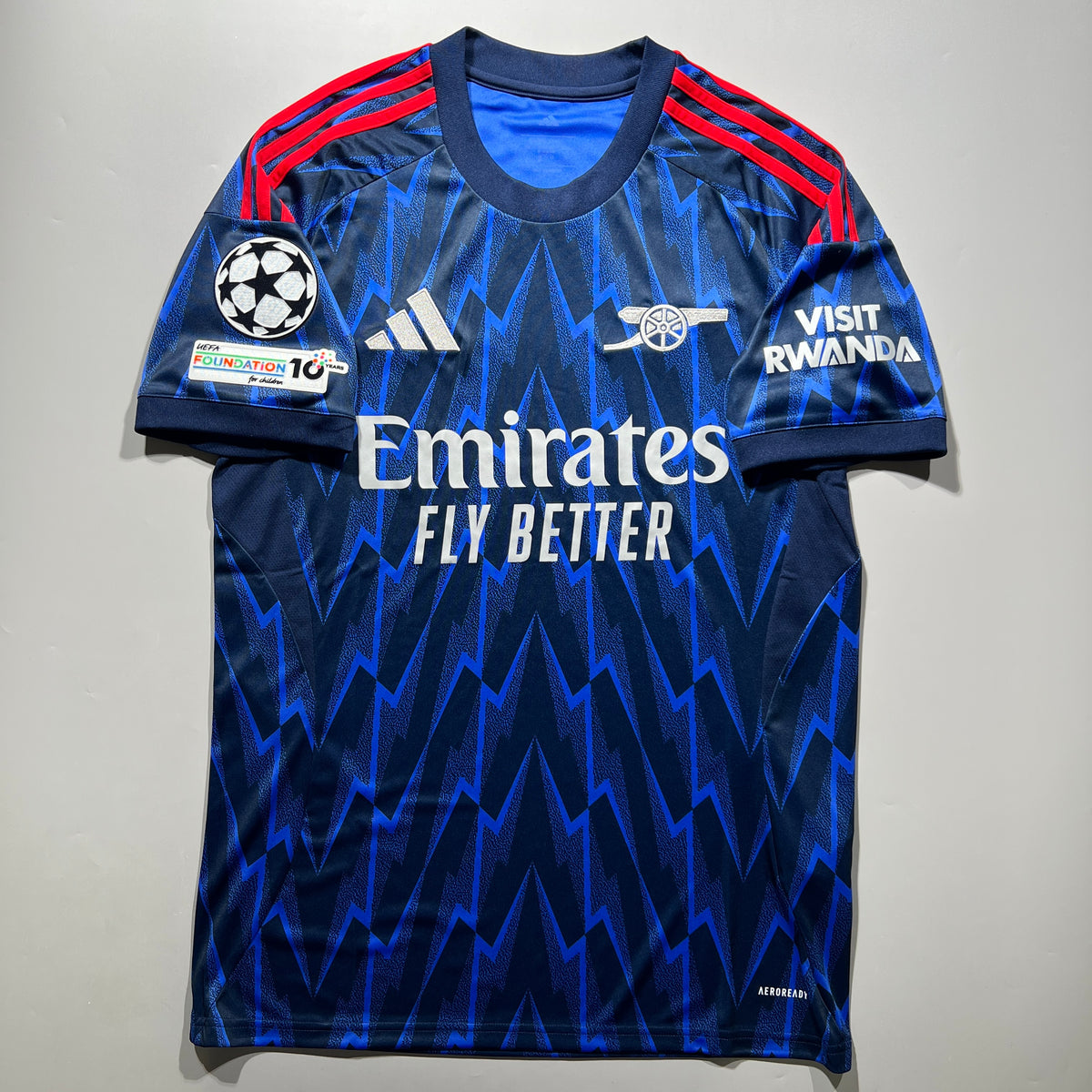Official #8 Odegaard 25/26 Arsenal Away Stadium Shirt UCL Adidas KSJ33