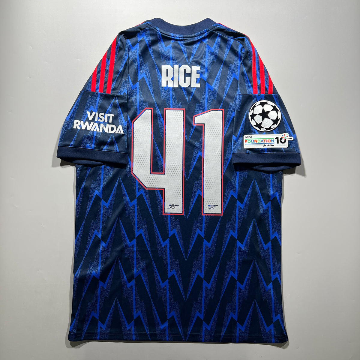 Official #41 Rice 25/26 Arsenal Away Stadium Shirt UCL Adidas KSJ33