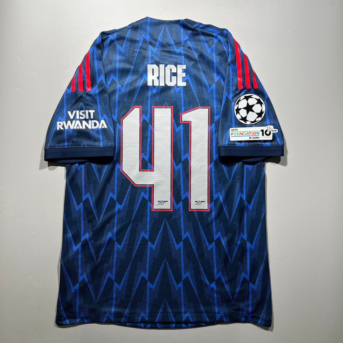 Official #41 Rice 25/26 Arsenal Away Authentic Shirt UCL EU Edition Adidas JI9510