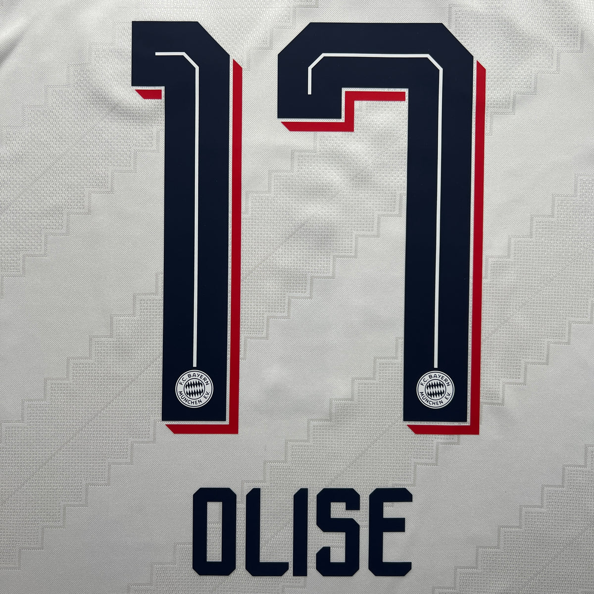 Official #17 Olise 26/27 FC Bayern Munich Away Authentic Long Sleeve Shirt Bundesliga Adidas KE8583