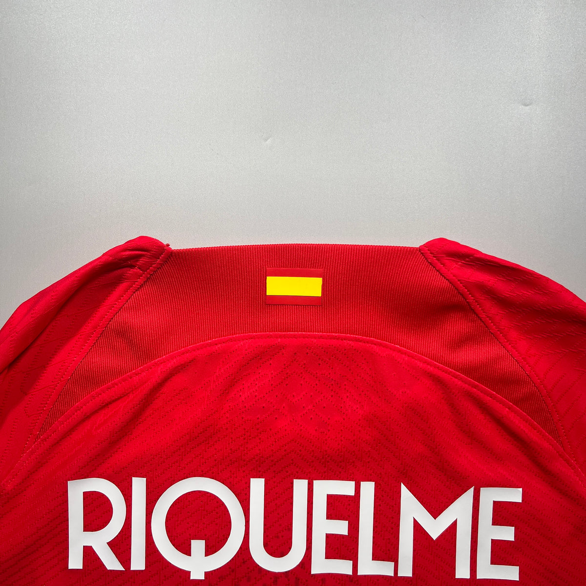 Official #25 Riquelme 23/24 Atletico Madrid Home Player Issue Long Sleeve Shirt Copa del Rey Nike FJ2612-613