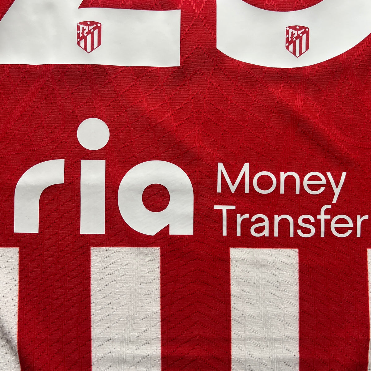 Official #25 Riquelme 23/24 Atletico Madrid Home Player Issue Long Sleeve Shirt Copa del Rey Nike FJ2612-613