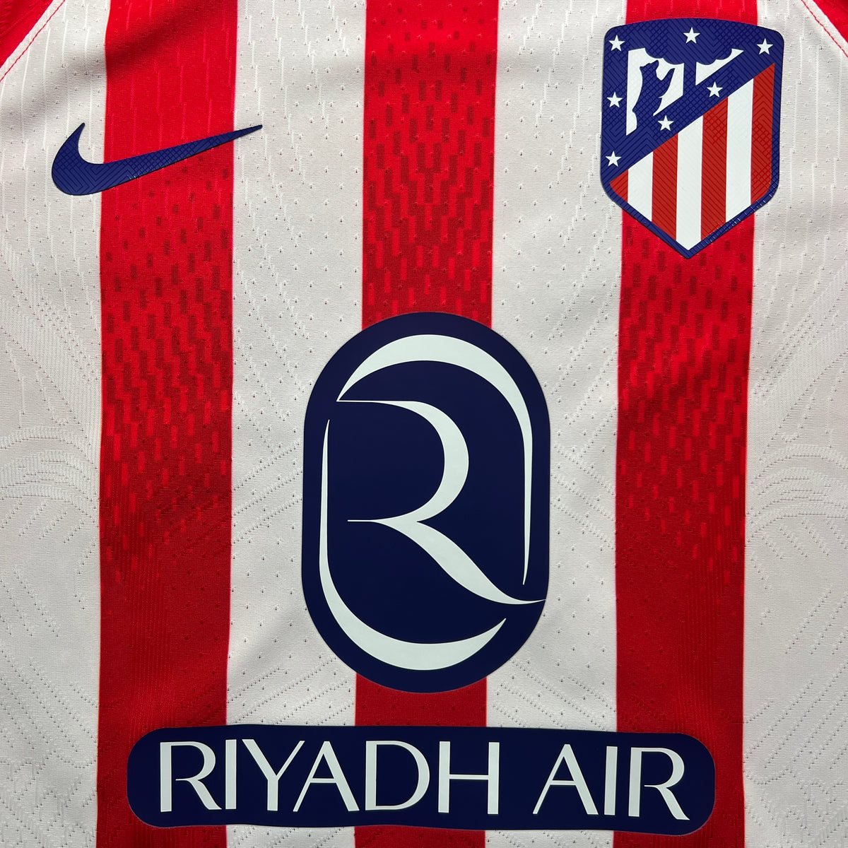 Official #25 Riquelme 23/24 Atletico Madrid Home Player Issue Long Sleeve Shirt Copa del Rey Nike FJ2612-613