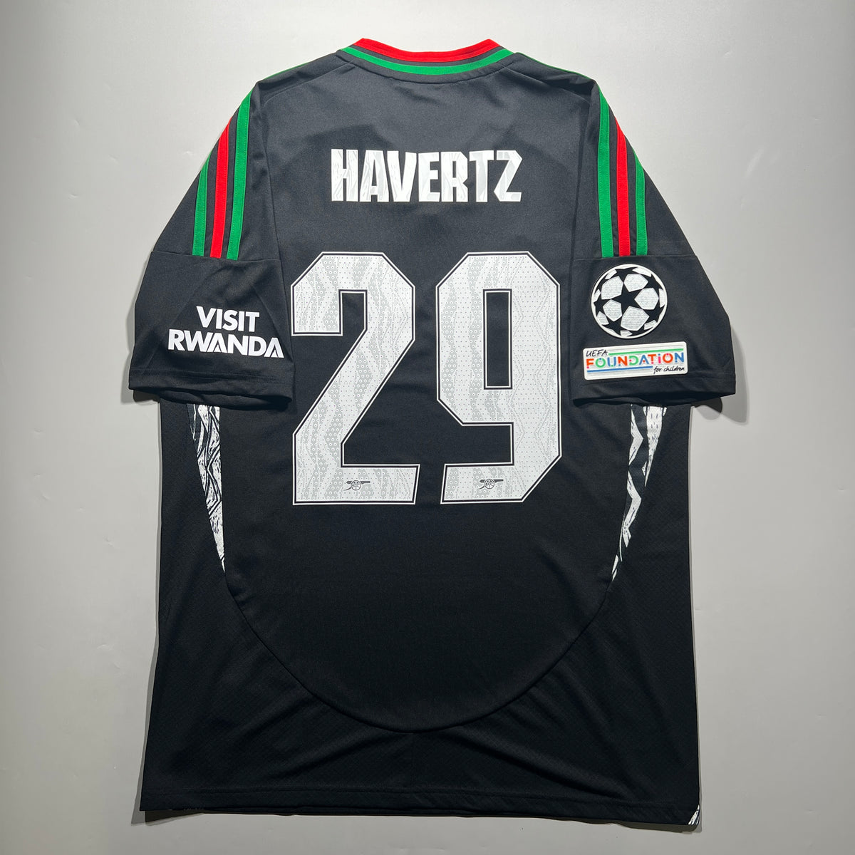Official #29 Havertz 24/25 Arsenal Away Stadium Shirt UEFA Champions League EU Edition Adidas IT6148
