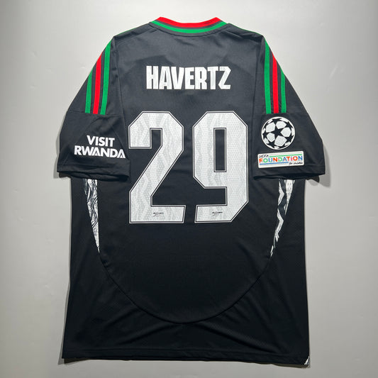 Official #29 Havertz 24/25 Arsenal Away Stadium Shirt UEFA Champions League EU Edition Adidas IT6148