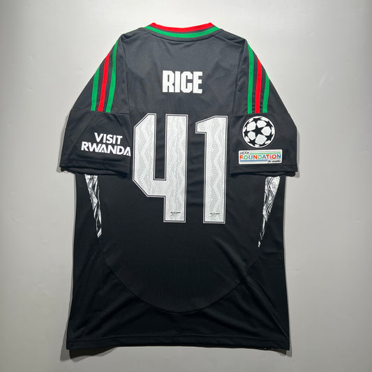 Official #41 Rice 24/25 Arsenal Away Stadium Shirt UEFA Champions League EU Edition Adidas IT6148