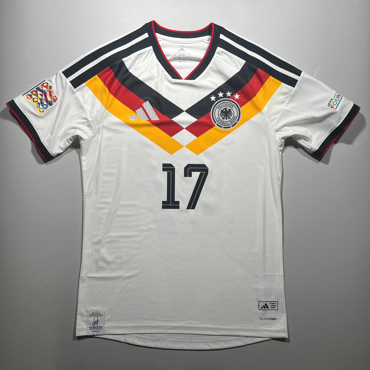 Official #17 Wirtz 2026 Germany Home Authentic Shirt UEFA Nations League Adidas JN2066