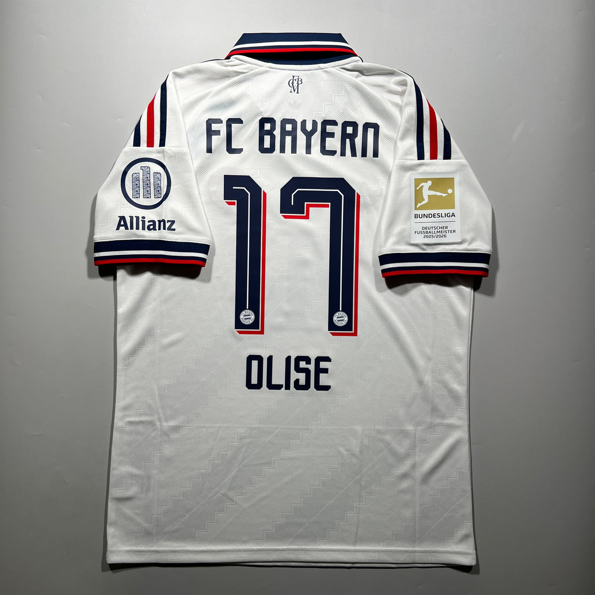 Official #17 Olise 26/27 FC Bayern Munich Away Stadium Shirt Bundesliga Adidas JZ3069