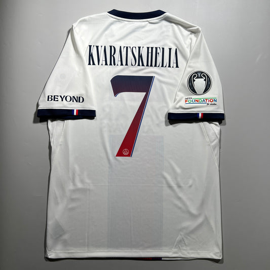 Official #7 Kvaratskhelia 26/27 Paris Saint-Germain Away Stadium Shirt UCL Nike II1924-101
