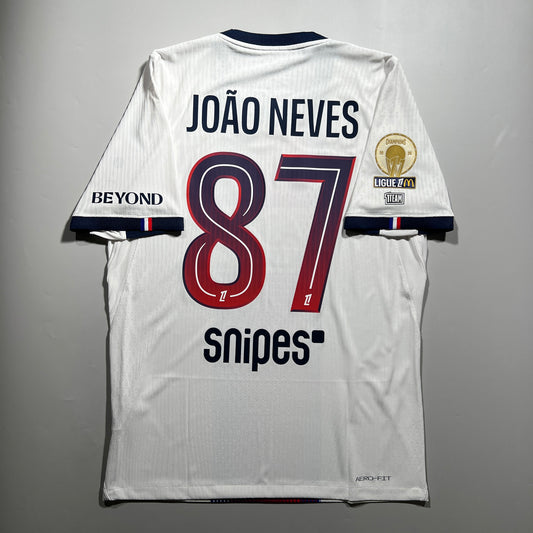 Official #87 João Neves 26/27 Paris Saint-Germain Away Authentic Shirt Ligue 1 Nike II1788-101