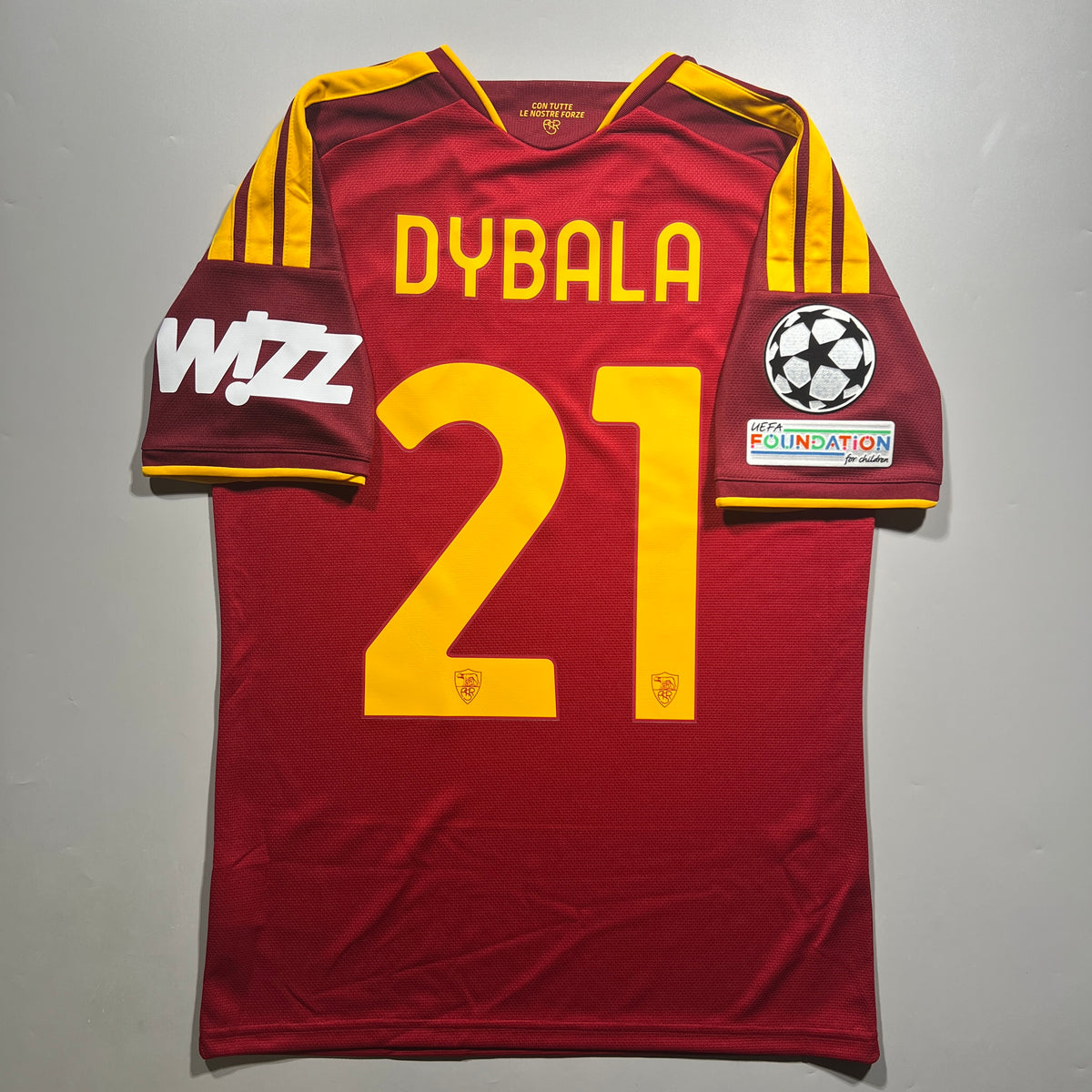 Official #21 Dybala 26/27 AS Roma Home Stadium Shirt UCL Adidas KW4631