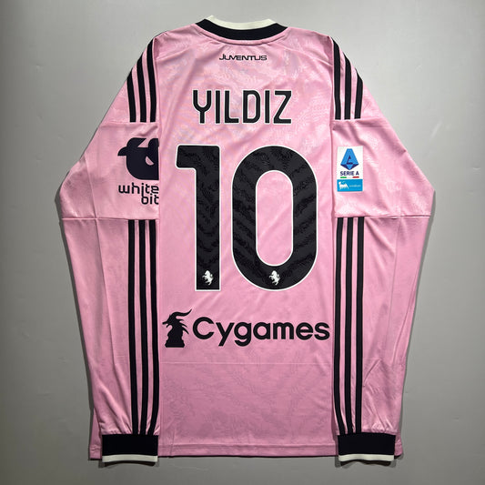 Official #10 Yildiz 26/27 Juventus Away Stadium Long Sleeve Shirt Serie A Adidas KC1313