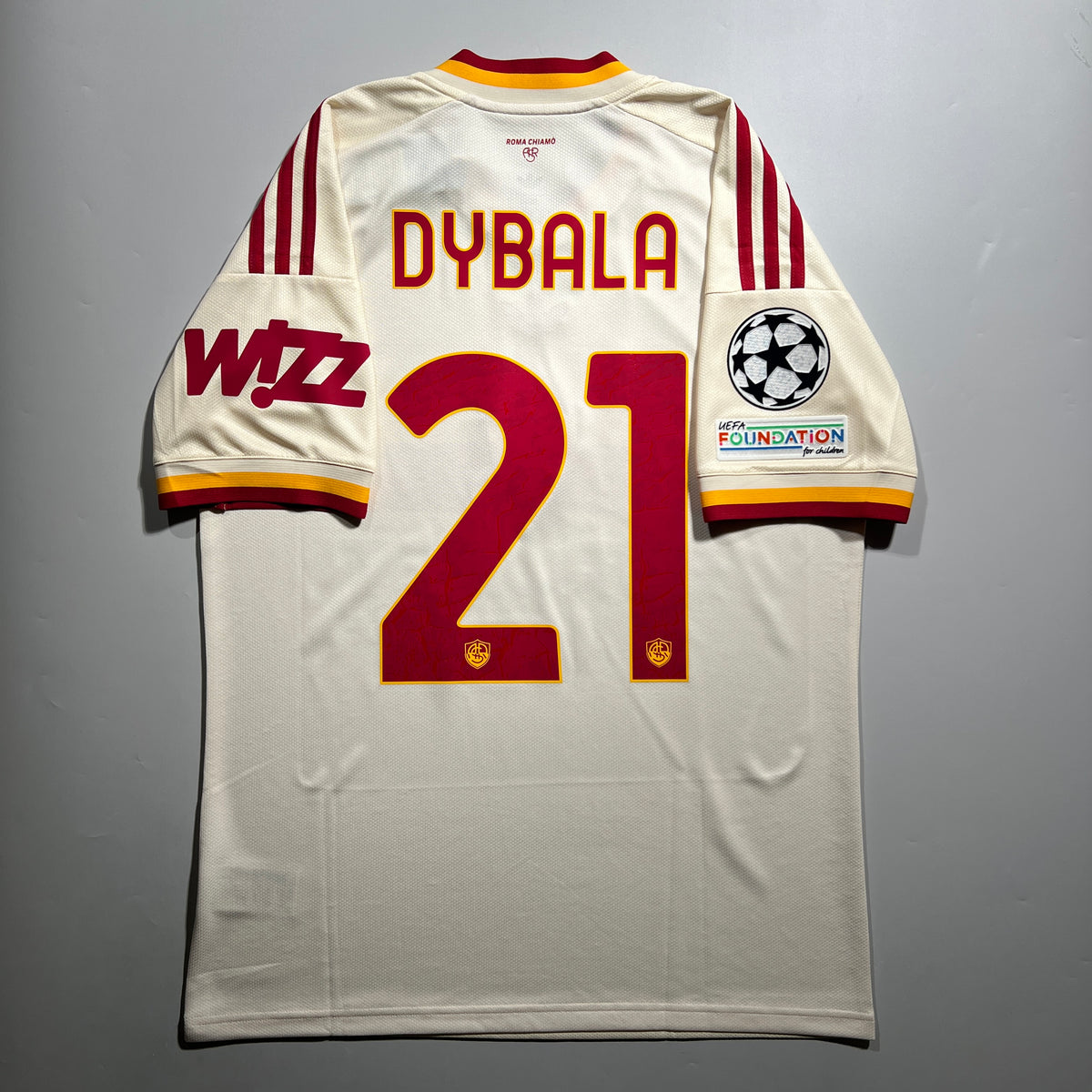 Official #21 Dybala 26/27 AS Roma Away Stadium Shirt UCL Adidas KV2833