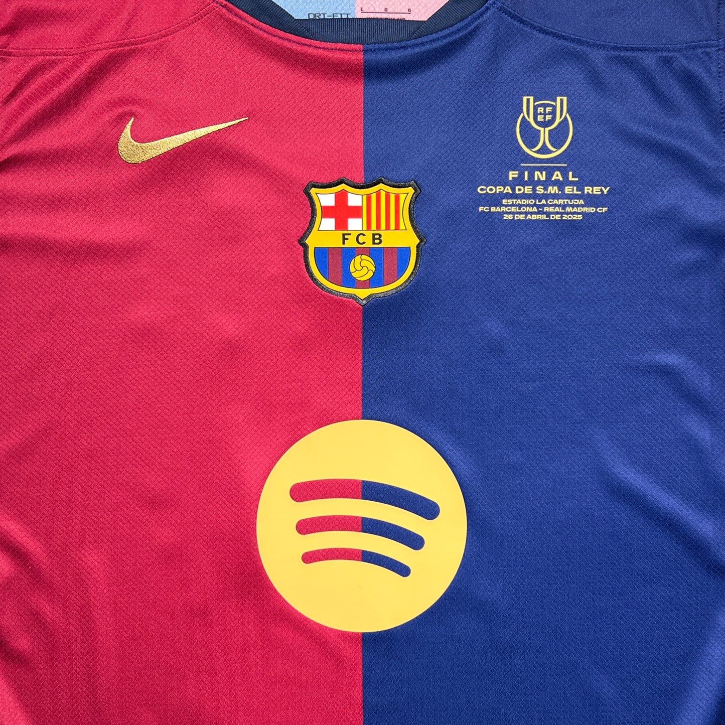 Official #19 Lamine Yamal 24/25 FC Barcelona Home Stadium shirts Copa Del Rey Size L