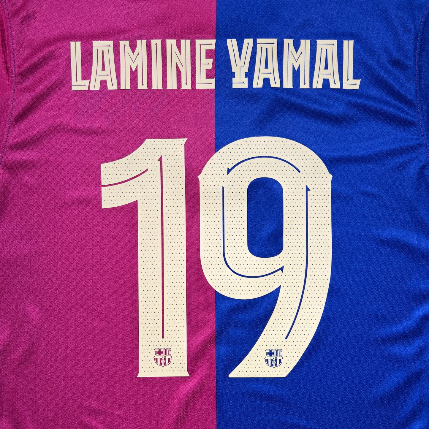 Official #19 Lamine Yamal 24/25 FC Barcelona Home Stadium shirts Copa Del Rey Size L