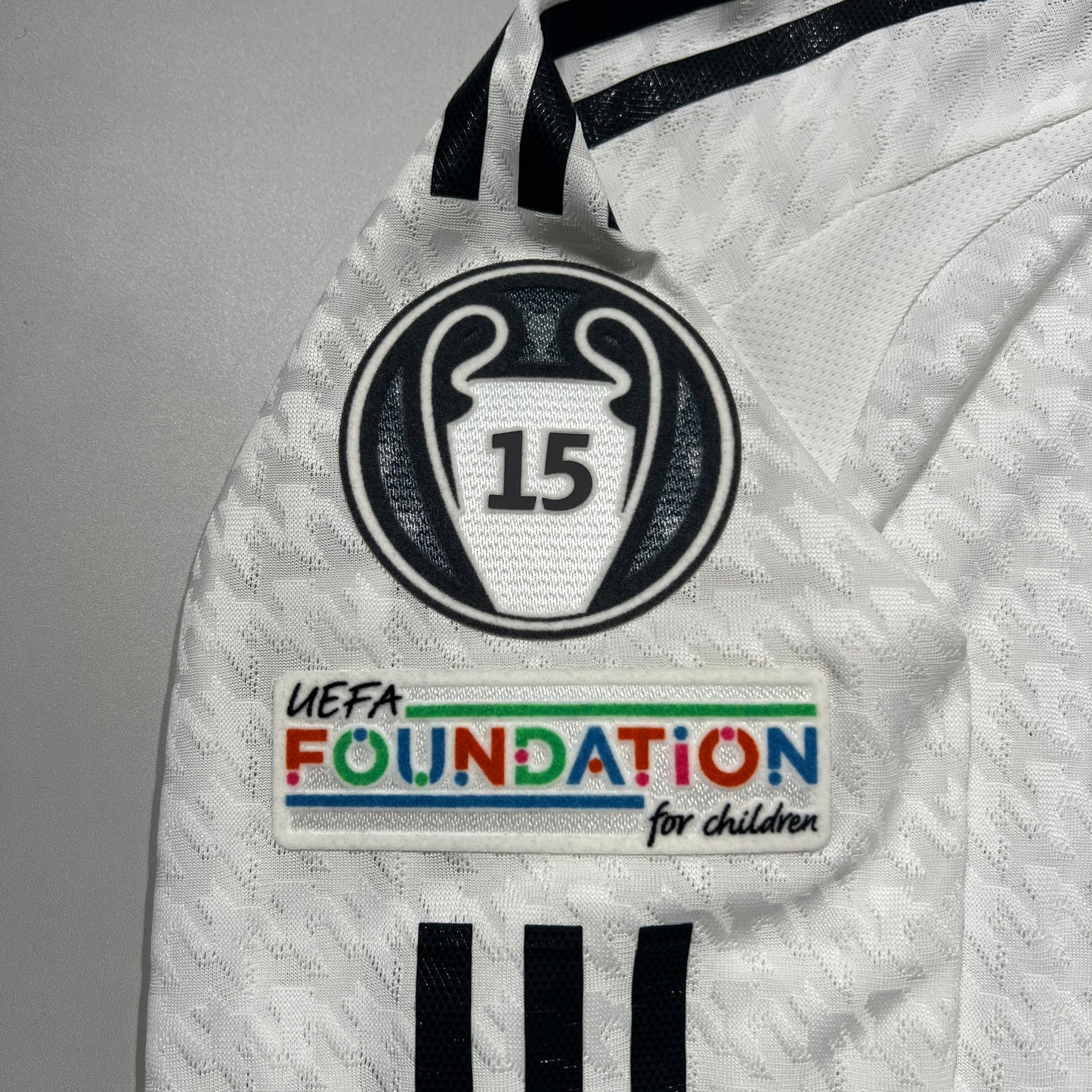 Official #9 Mbappe 24/25 Real Madrid Home Authentic Shirt Long Sleeve UCL