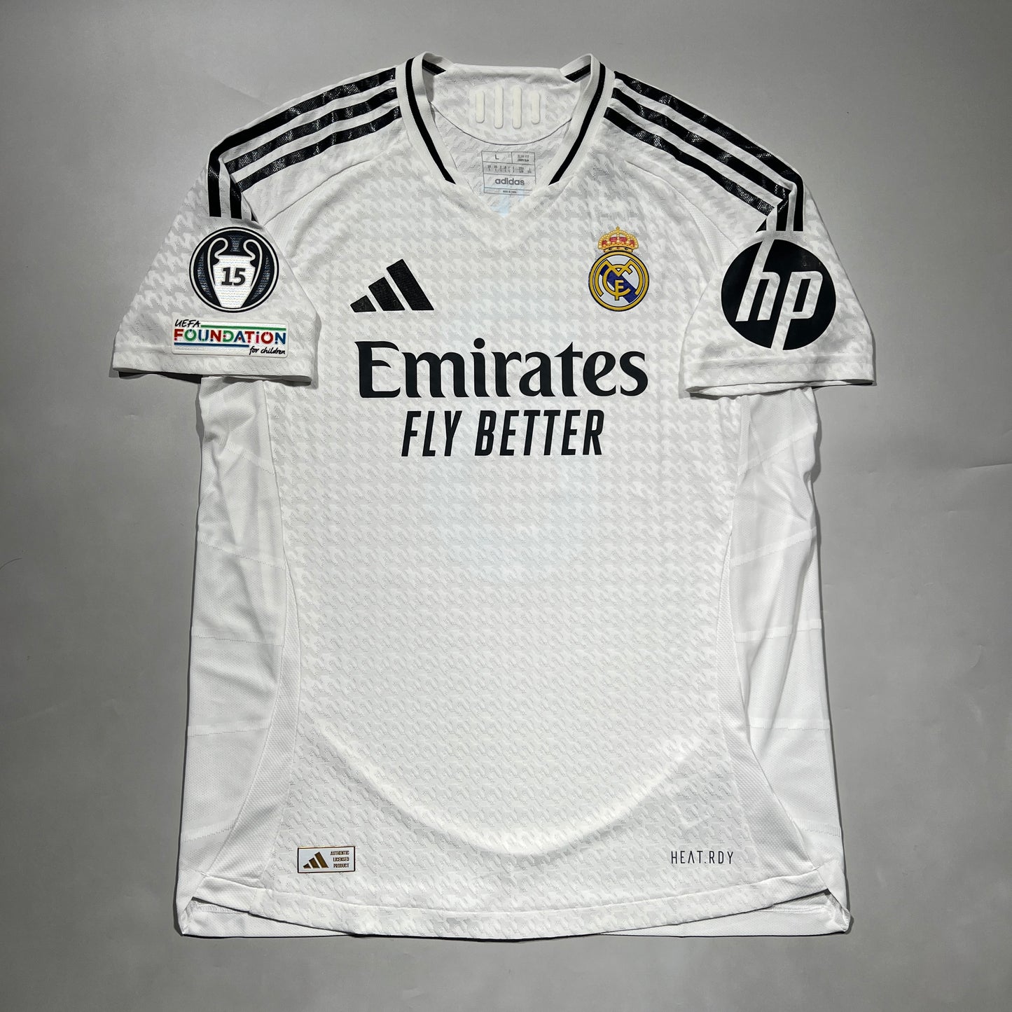 Official #8 Valverde 24/25 Real Madrid Home Authentic Shirt UCL Size L (JP:2XL)