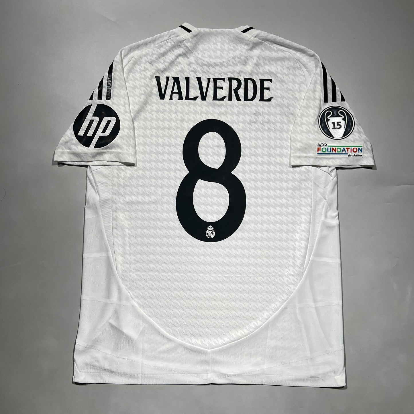 Official #8 Valverde 24/25 Real Madrid Home Authentic Shirt UCL Size L (JP:2XL)