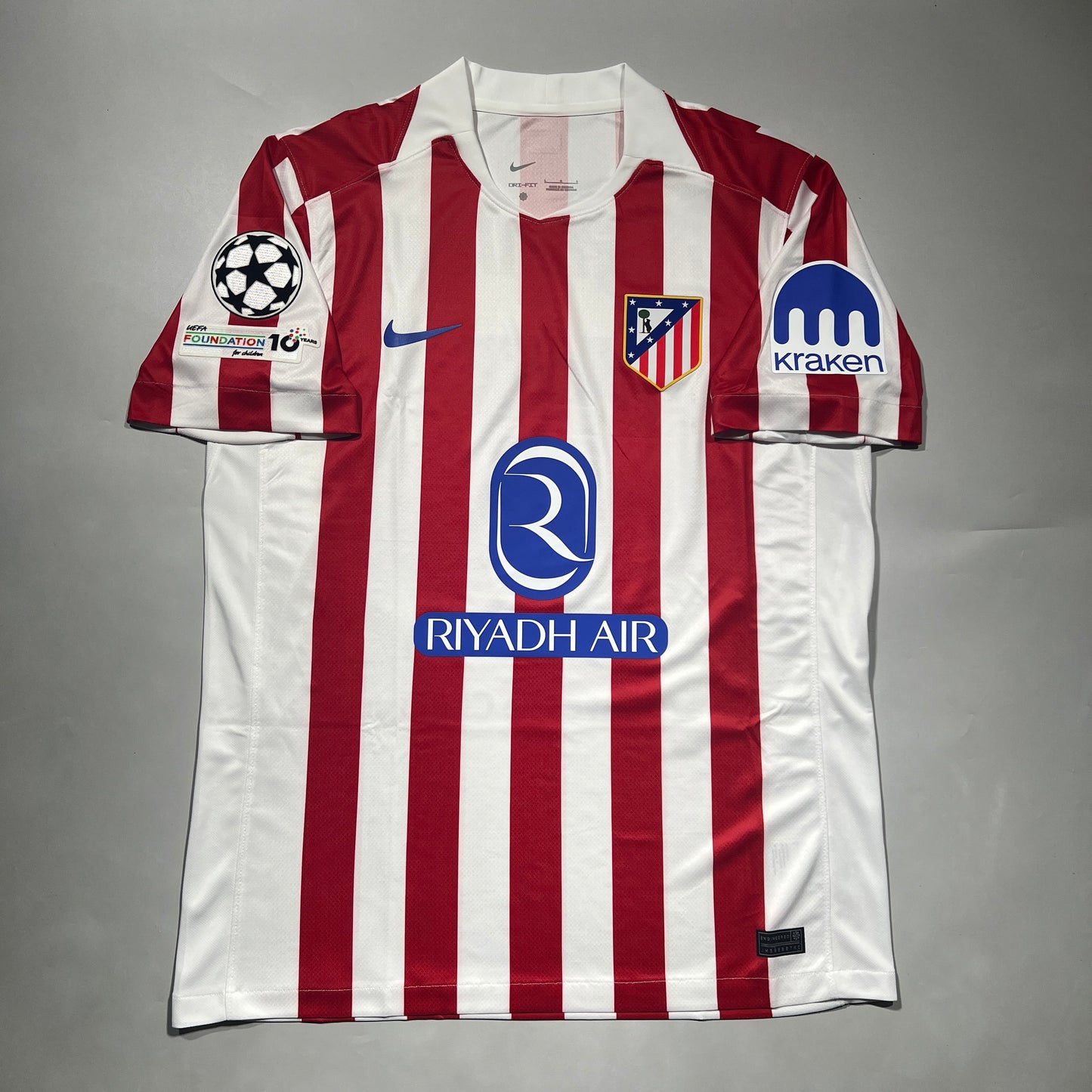 Official #7 Griezmann 25/26 Atletico Madrid Home Stadium Shirt UCL Size L