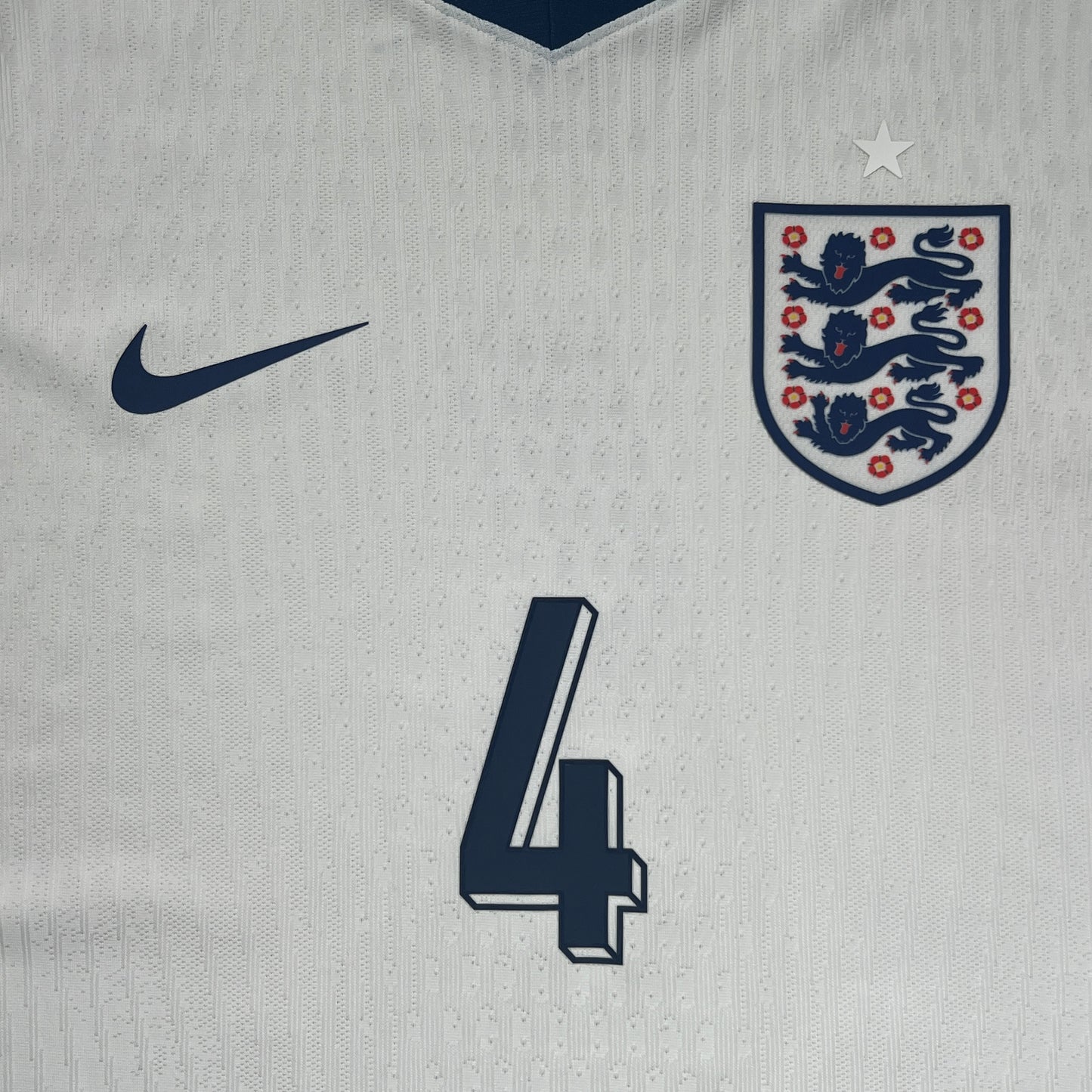 Official #4 Rice 2024 England Home Authentic Shirt Size Ｍ
