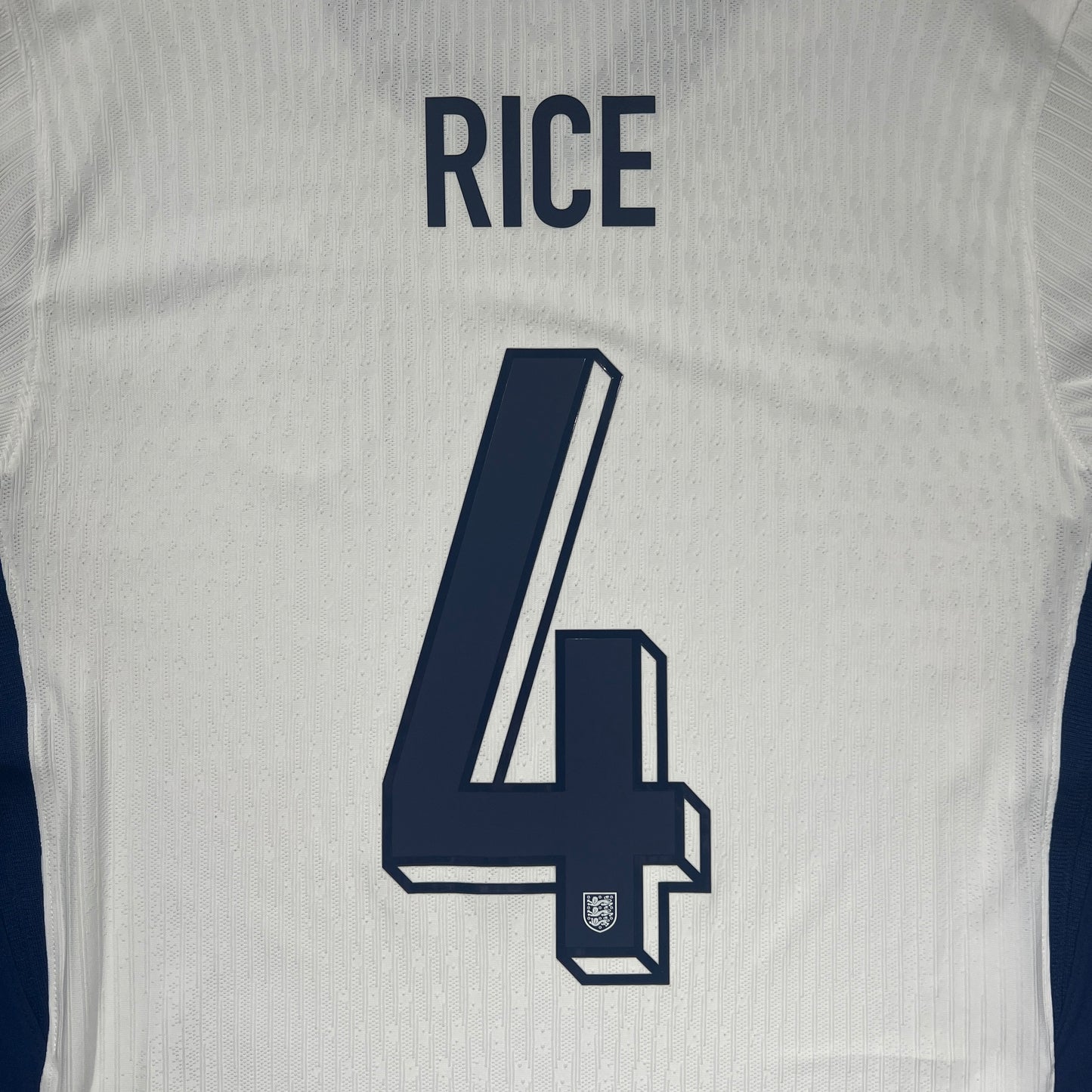 Official #4 Rice 2024 England Home Authentic Shirt Size Ｍ