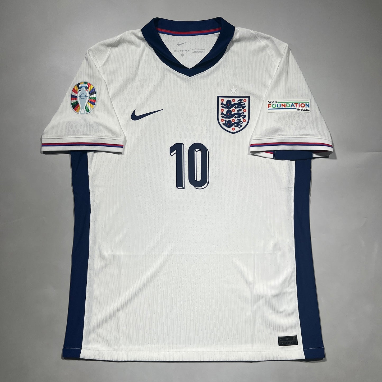 Official #10 Bellingham 2024 England Home Authentic Shirt Size L