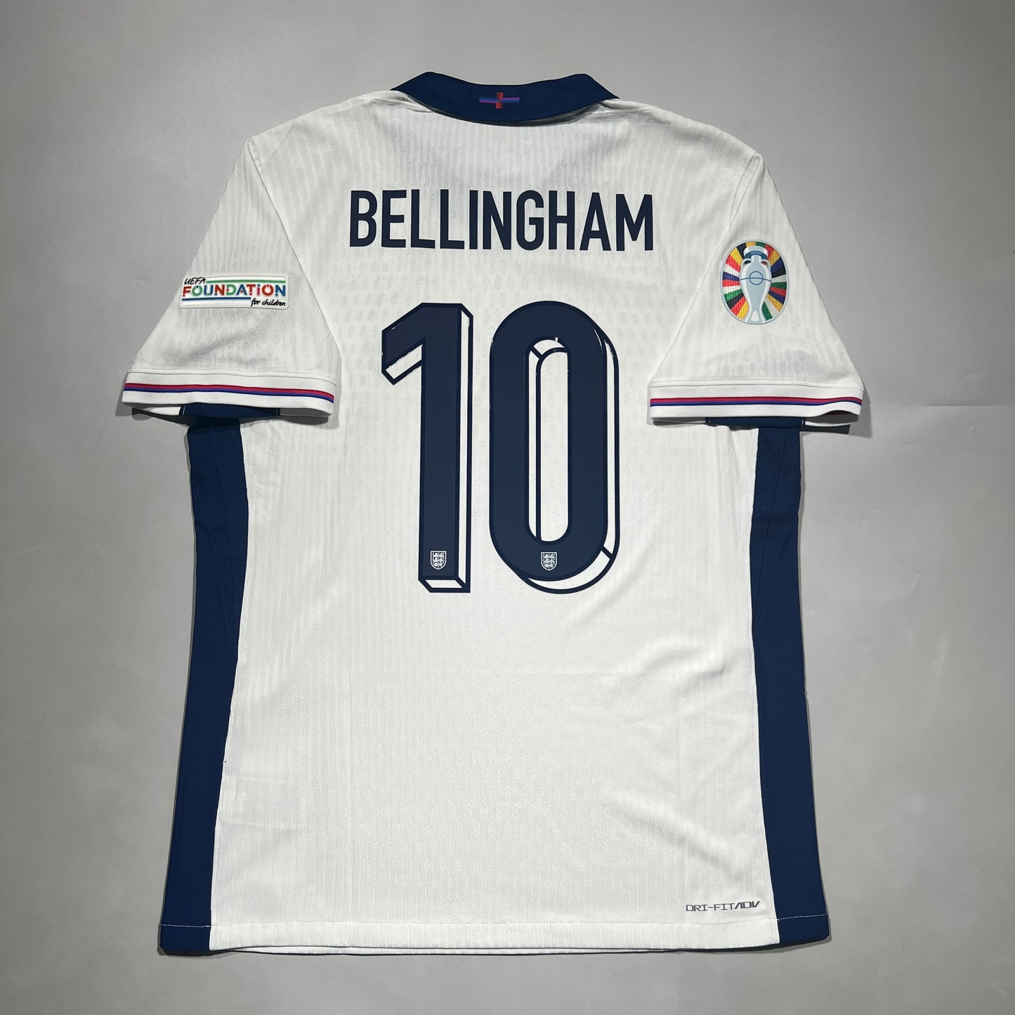 Official #10 Bellingham 2024 England Home Authentic Shirt Size L