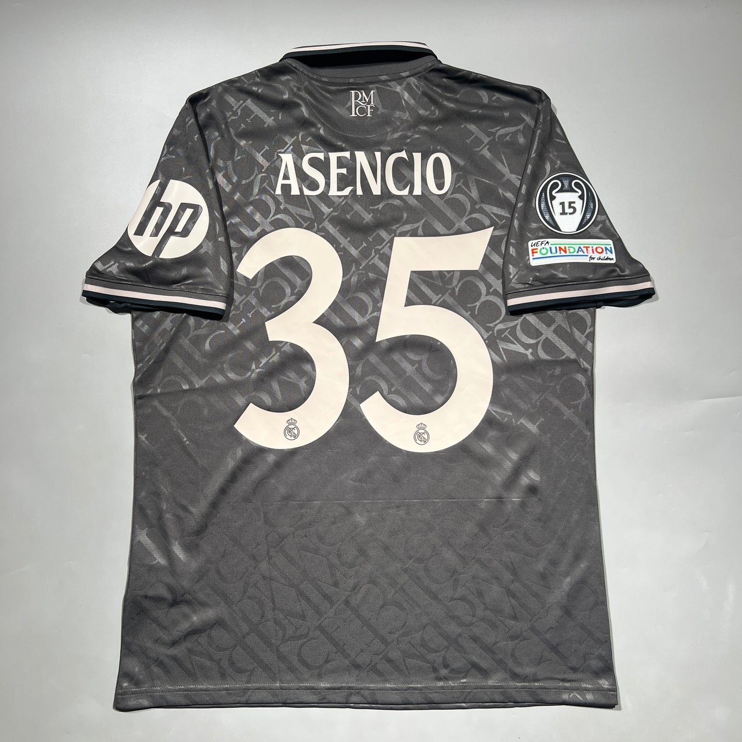 Official #35 Asencio 24/25 Real Madrid Third Stadium Shirt UCL Size L (JP:2XL)