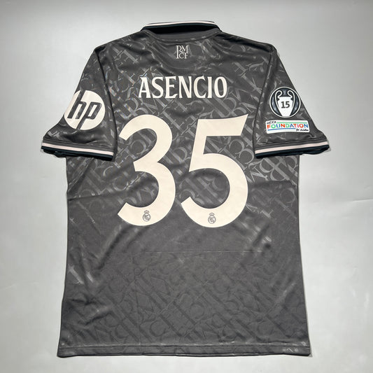 Official #35 Asencio 24/25 Real Madrid Third Stadium Shirt UCL Size L (JP:2XL)