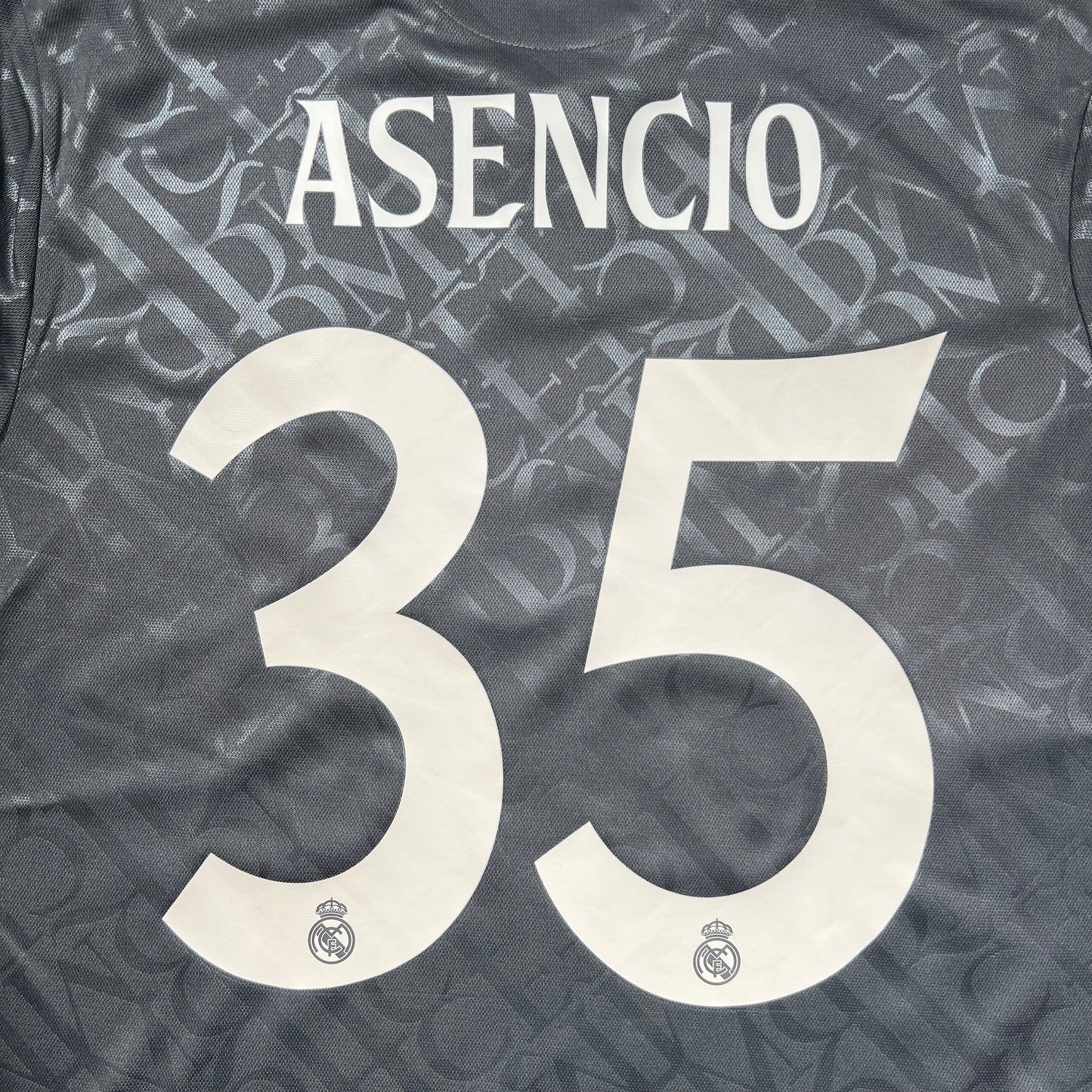 Official #35 Asencio 24/25 Real Madrid Third Stadium Shirt UCL Size L (JP:2XL)