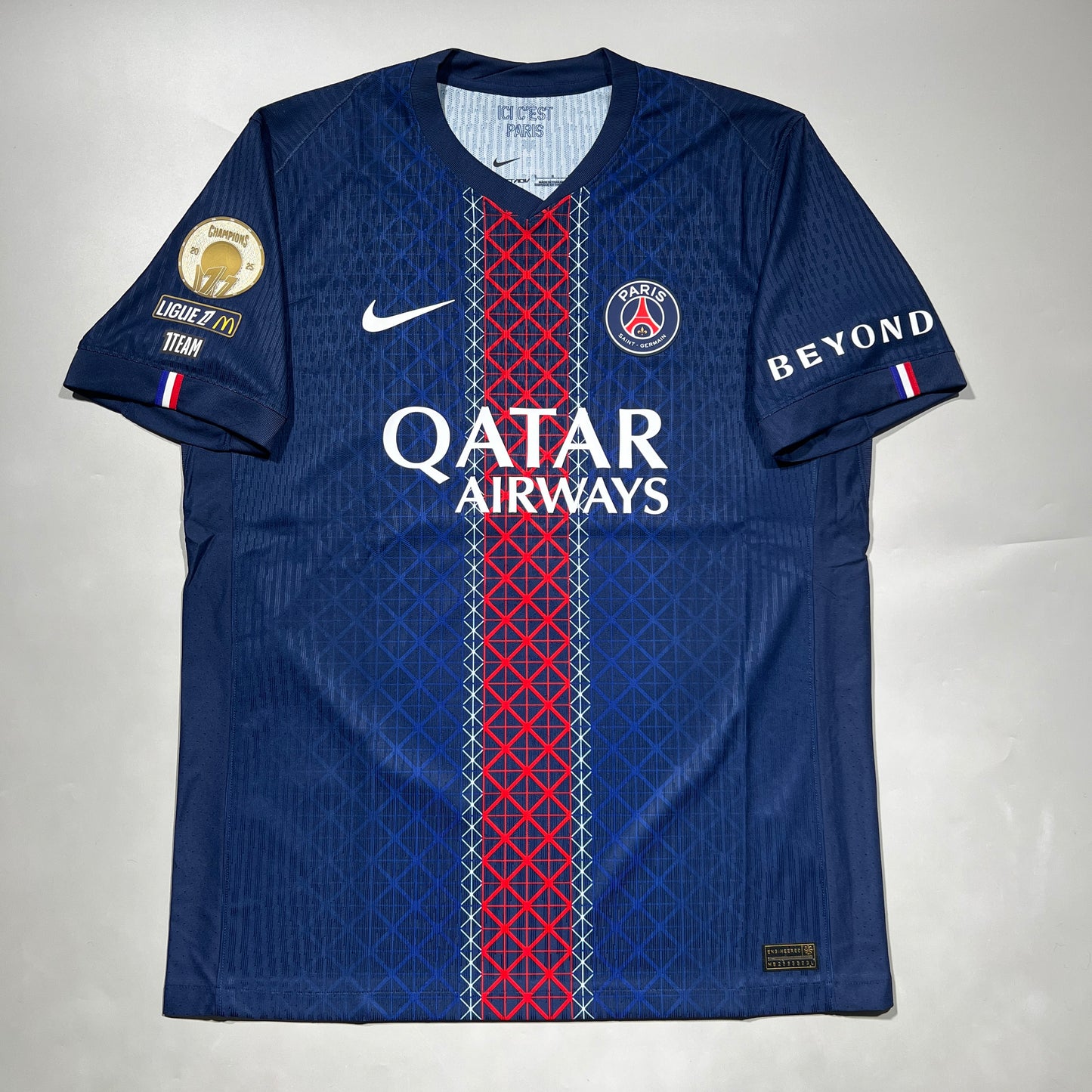 Official #7 Kvaratskhelia 25/26 Paris Saint-Germant (PSG) Home Authentic Shirt Ligue1 Size L