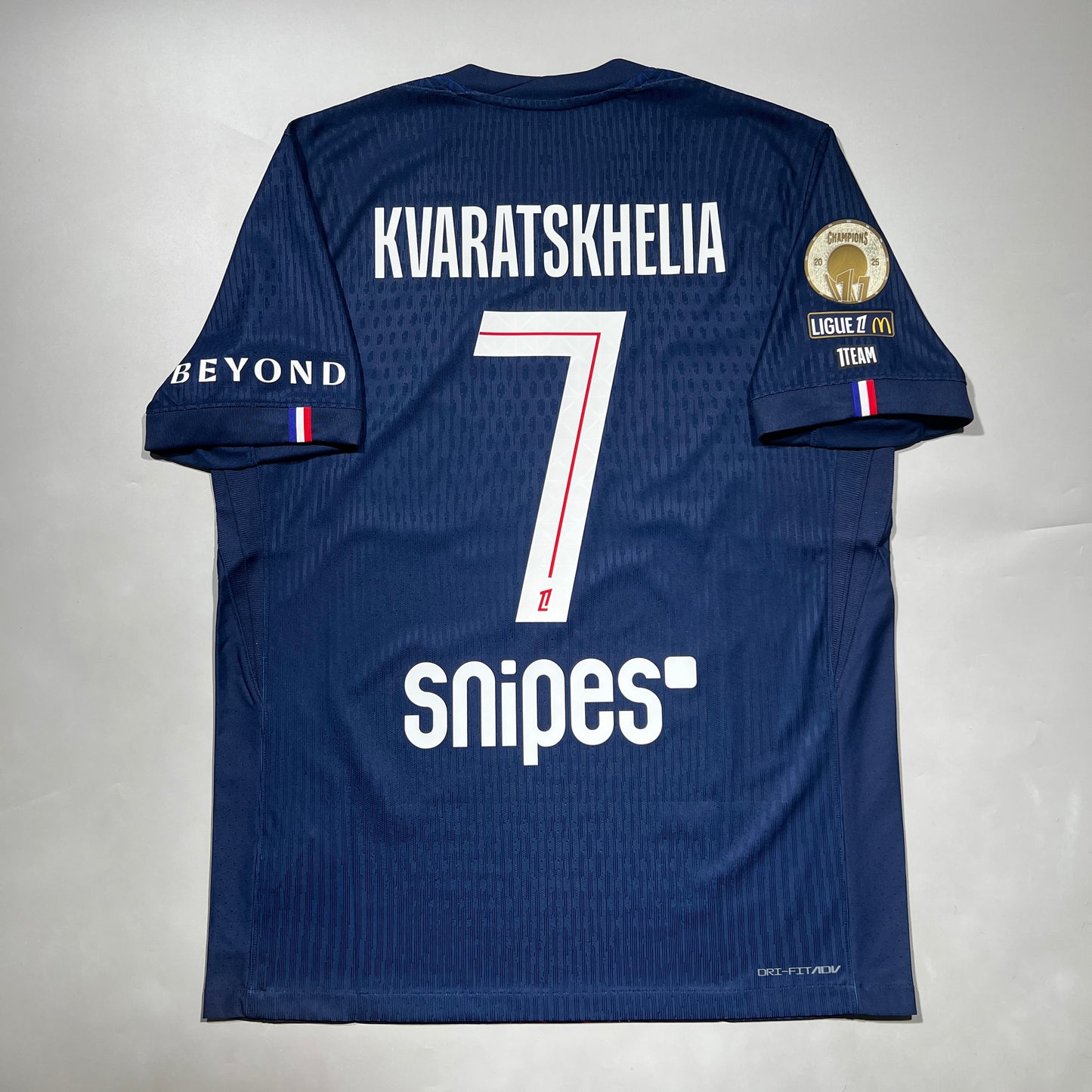 Official #7 Kvaratskhelia 25/26 Paris Saint-Germant (PSG) Home Authentic Shirt Ligue1 Size L