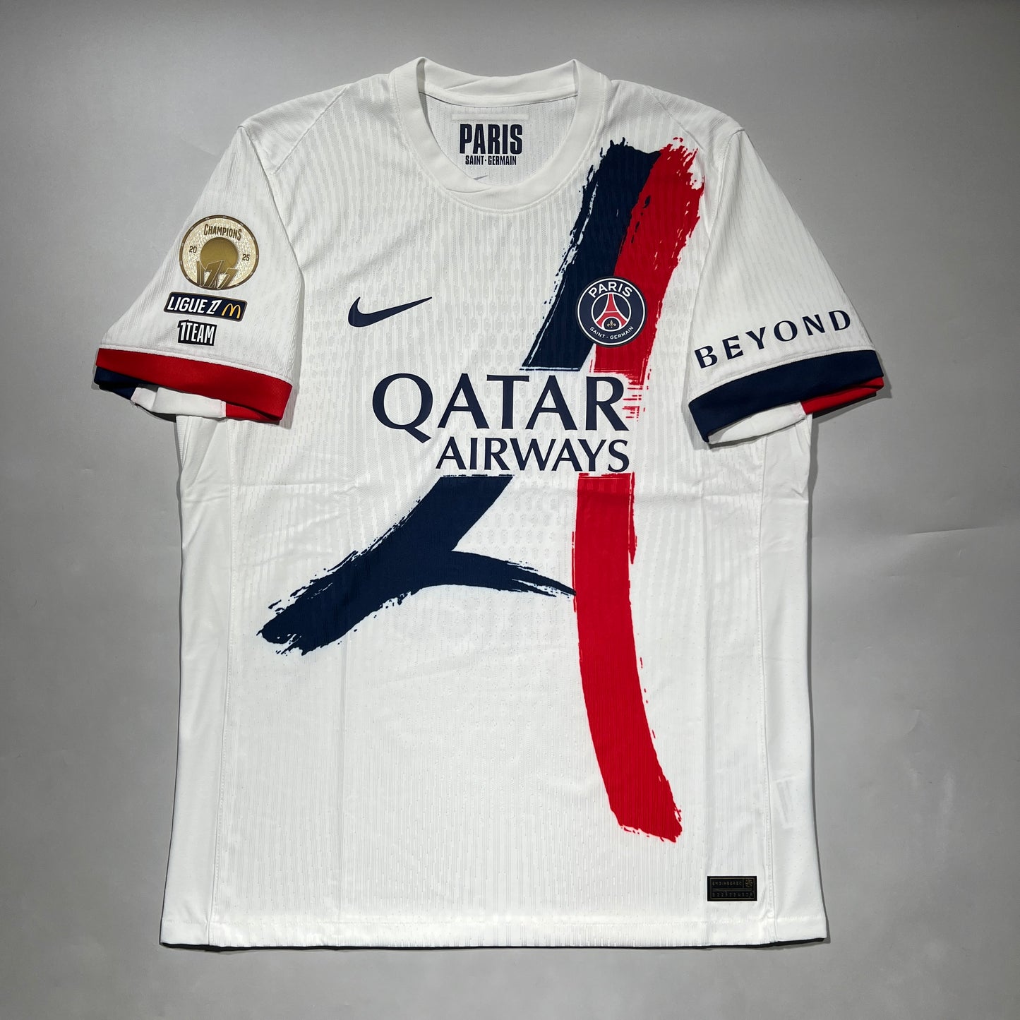 Official #87 Joao Neves 25/26 Paris Saint-Germant (PSG) Away Authentic Shirt Ligue1 Size L