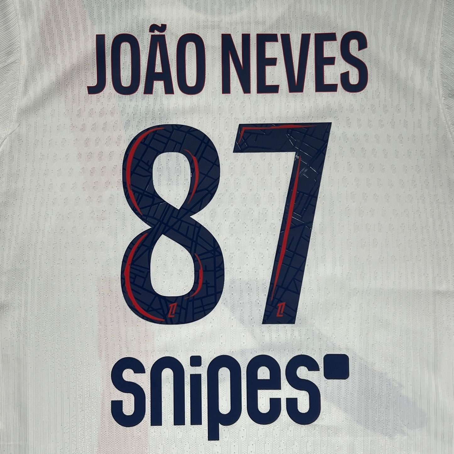 Official #87 Joao Neves 25/26 Paris Saint-Germant (PSG) Away Authentic Shirt Ligue1 Size L